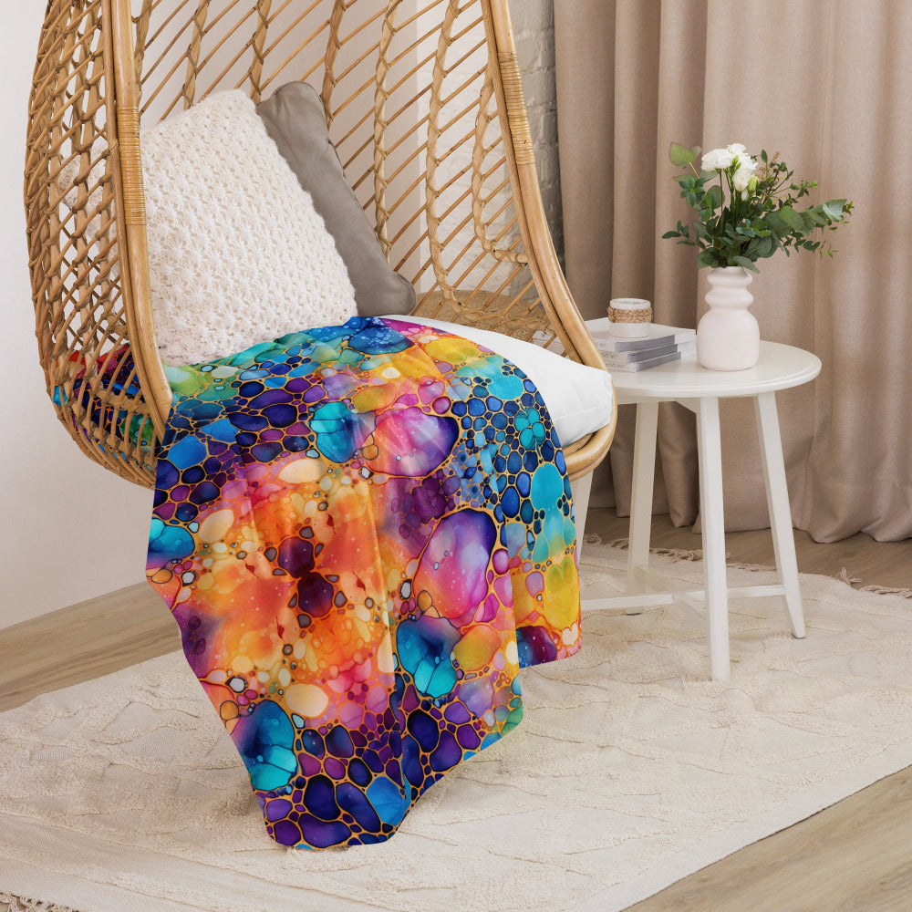 Colorful Multicolor Sherpa Blanket #9 - https://ascensionemporium.net