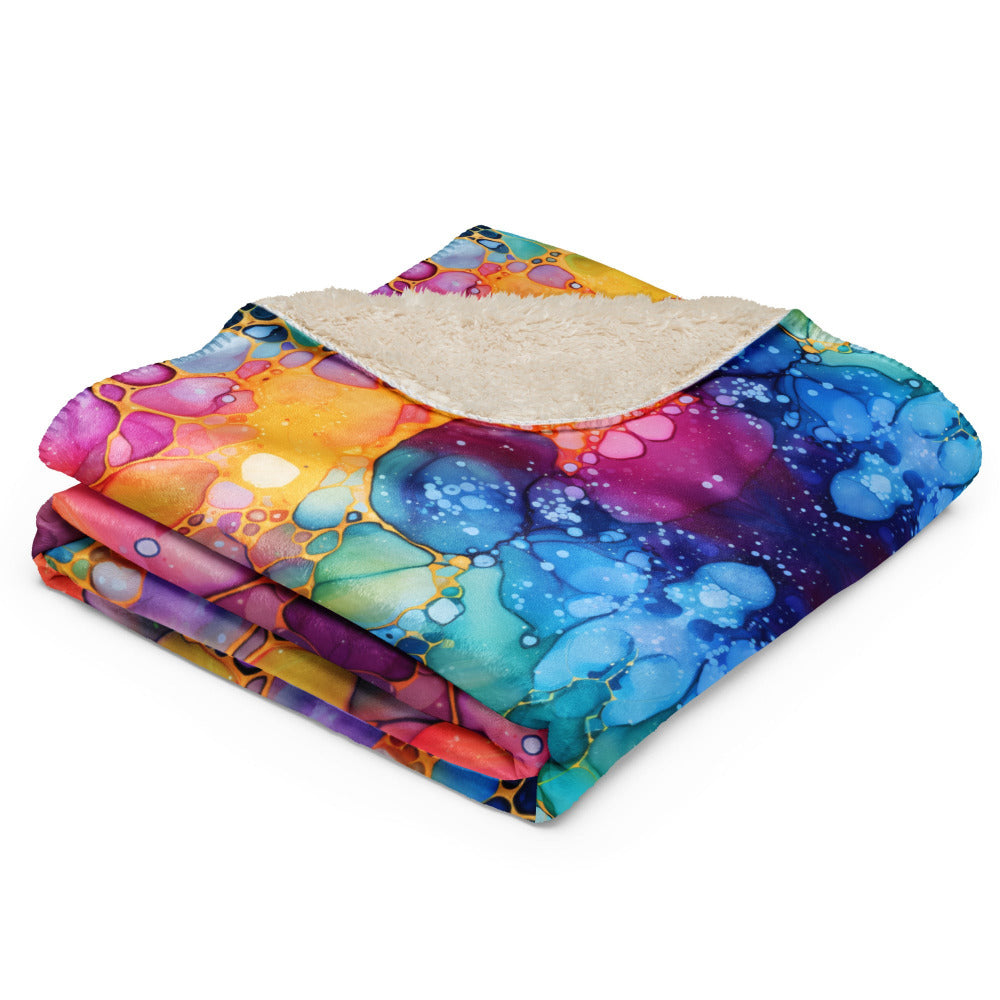 Colorful Multicolor Sherpa Blanket #9 - https://ascensionemporium.net