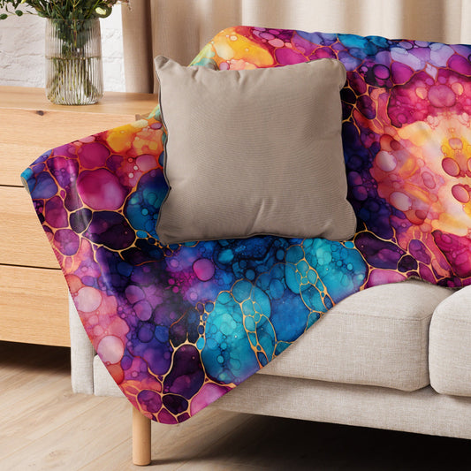 Colorful Multicolor Sherpa Blanket #1 - https://ascensionemporium.net