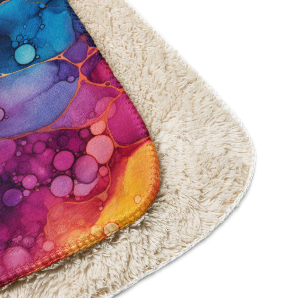 Colorful Multicolor Sherpa Blanket #1 - https://ascensionemporium.net