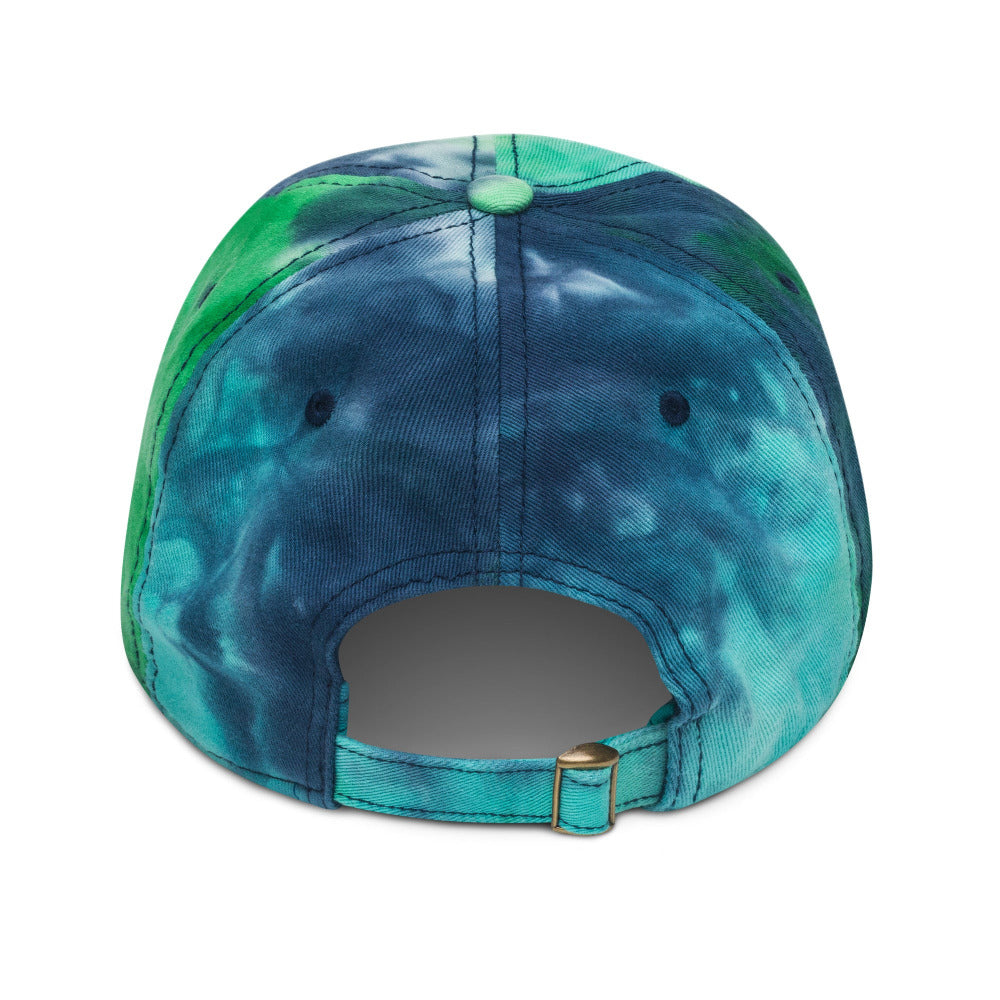 Happy Smiley Face Embroidered Tie Dye Cap - Ocean Color - https://ascensionemporium.net