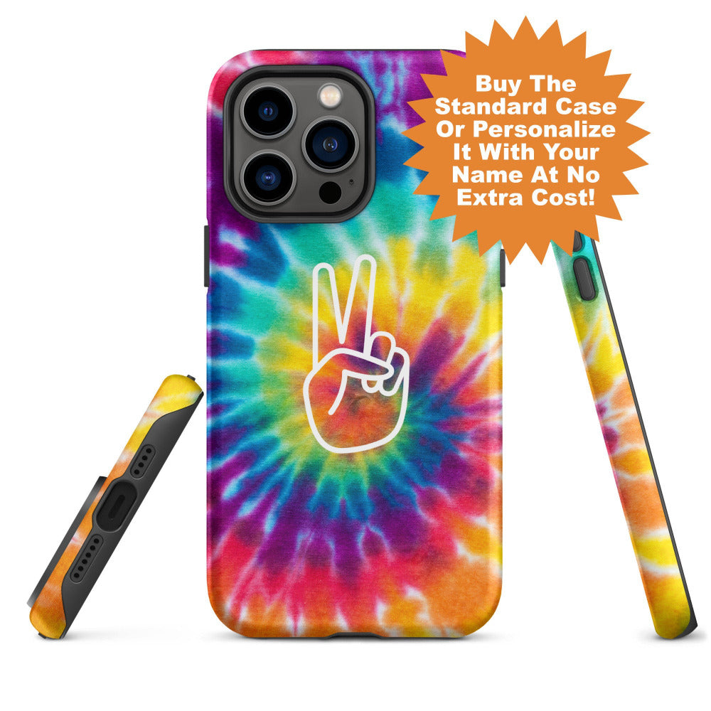 Peace Sign Rainbow Tie Dye Tough Case for iPhone® — https://ascensionemporium.net