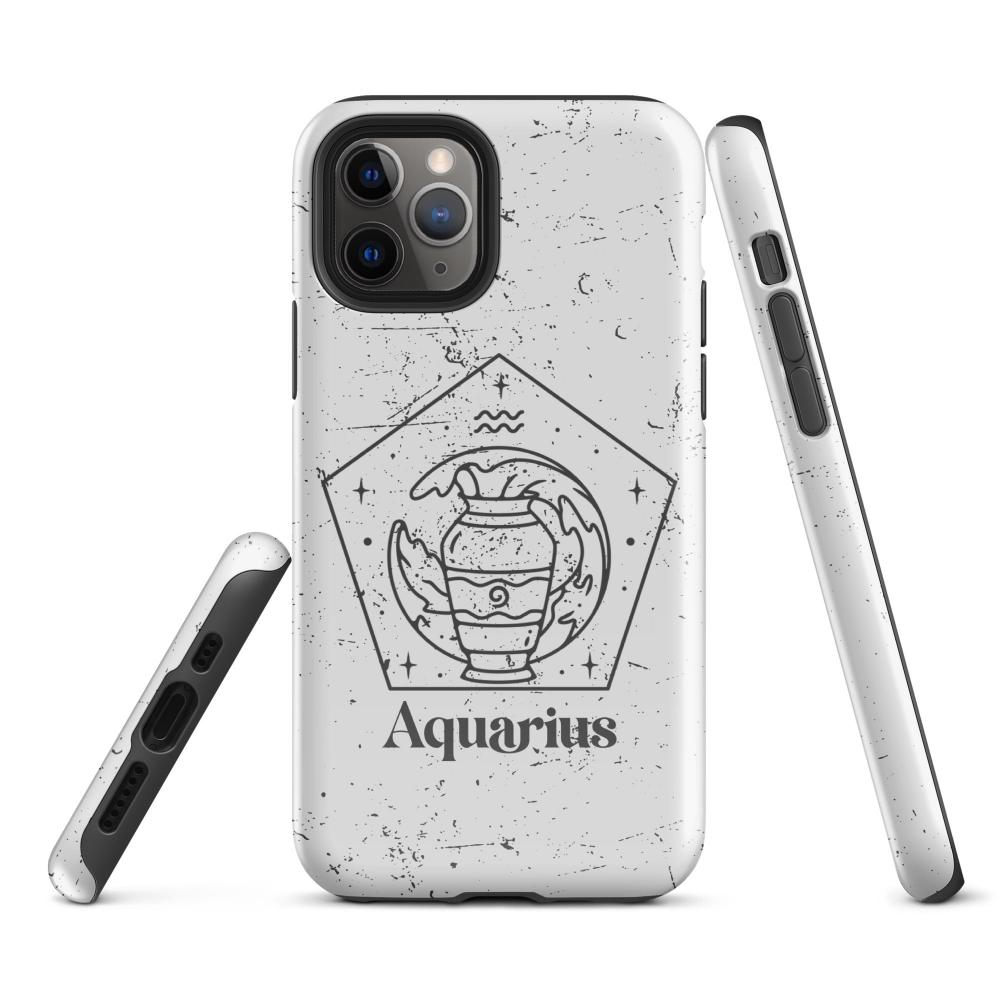 Aquarius Zodiac iPhone 11 Pro Tough Case - Glossy Finish - https://ascensionemporium.net