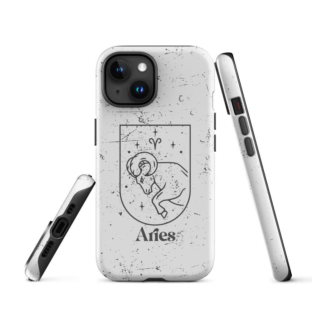 Aries Zodiac iPhone 15 Tough Case - Glossy Finish - https://ascensionemporium.net