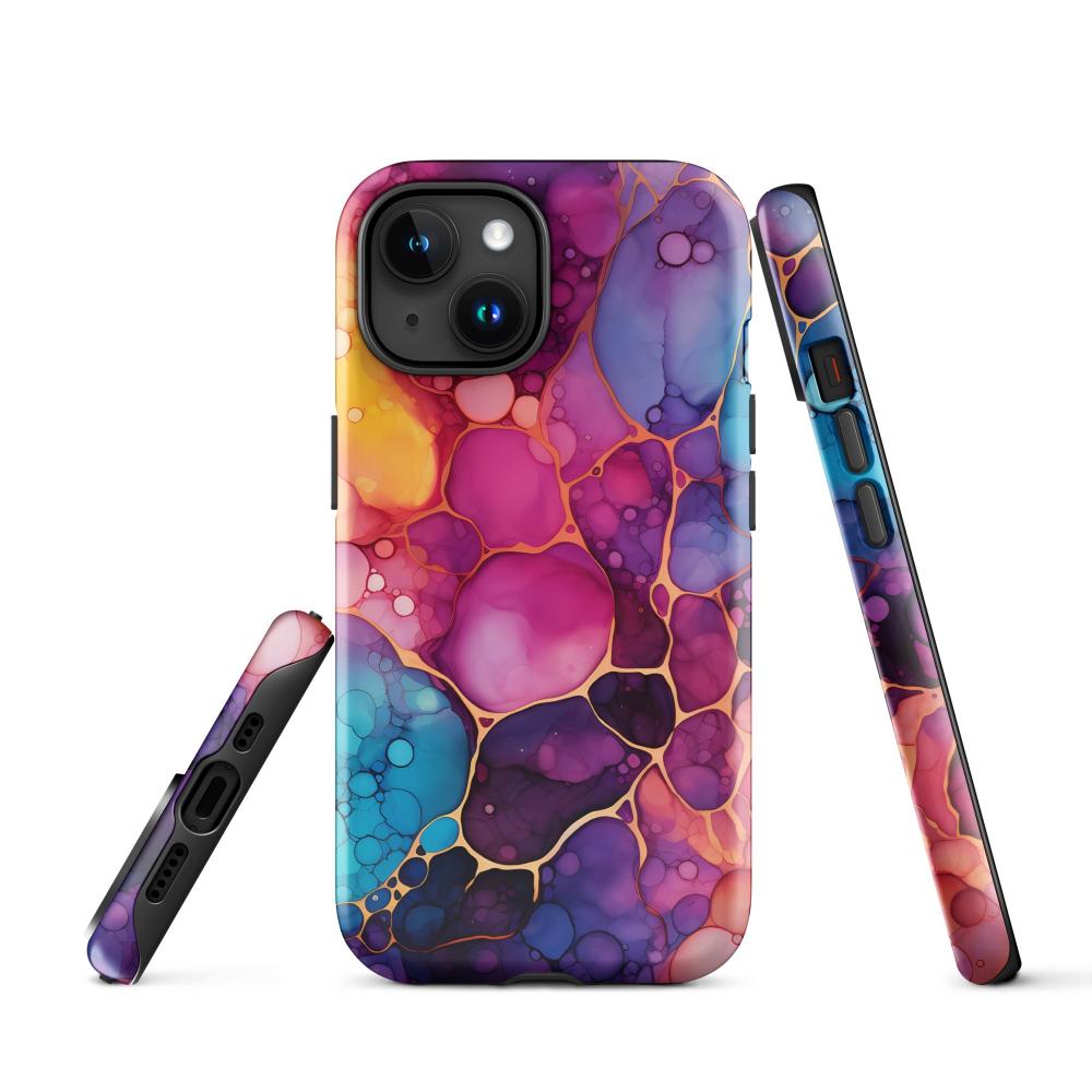 Liquid Crystals iPhone 15 Tough Case 1 - Glossy - https://ascensionemporium.net