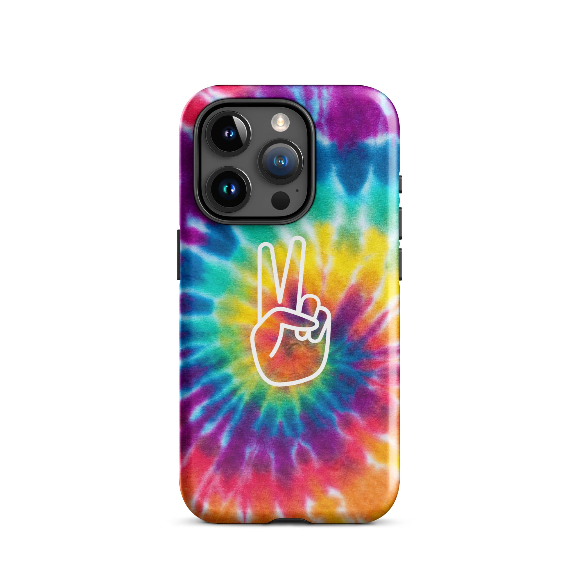Peace Sign Rainbow Tie Dye Tough Case for iPhone®