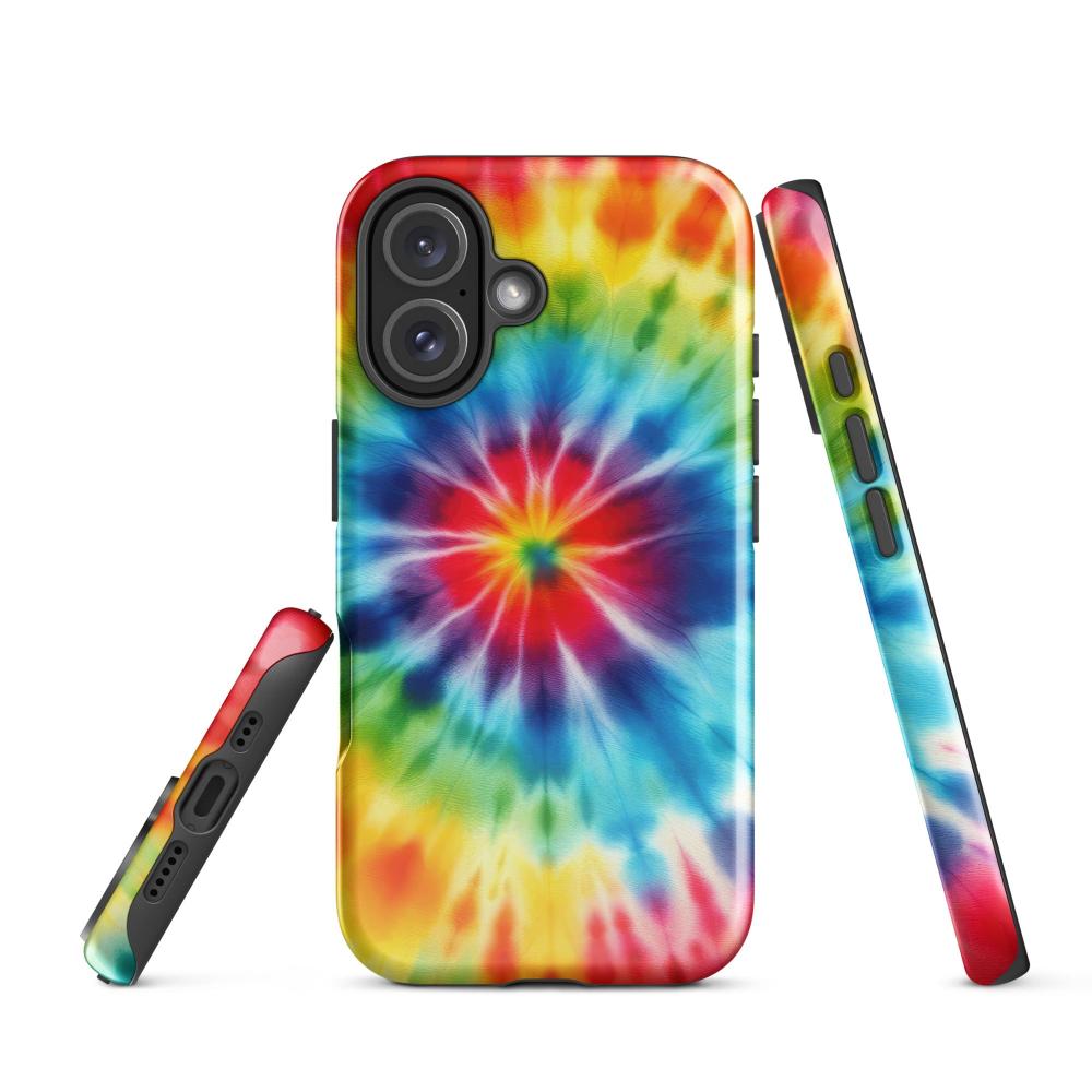 Tie Dye iPhone 16 Tough Case - Glossy Finish - https://ascensionemporium.net