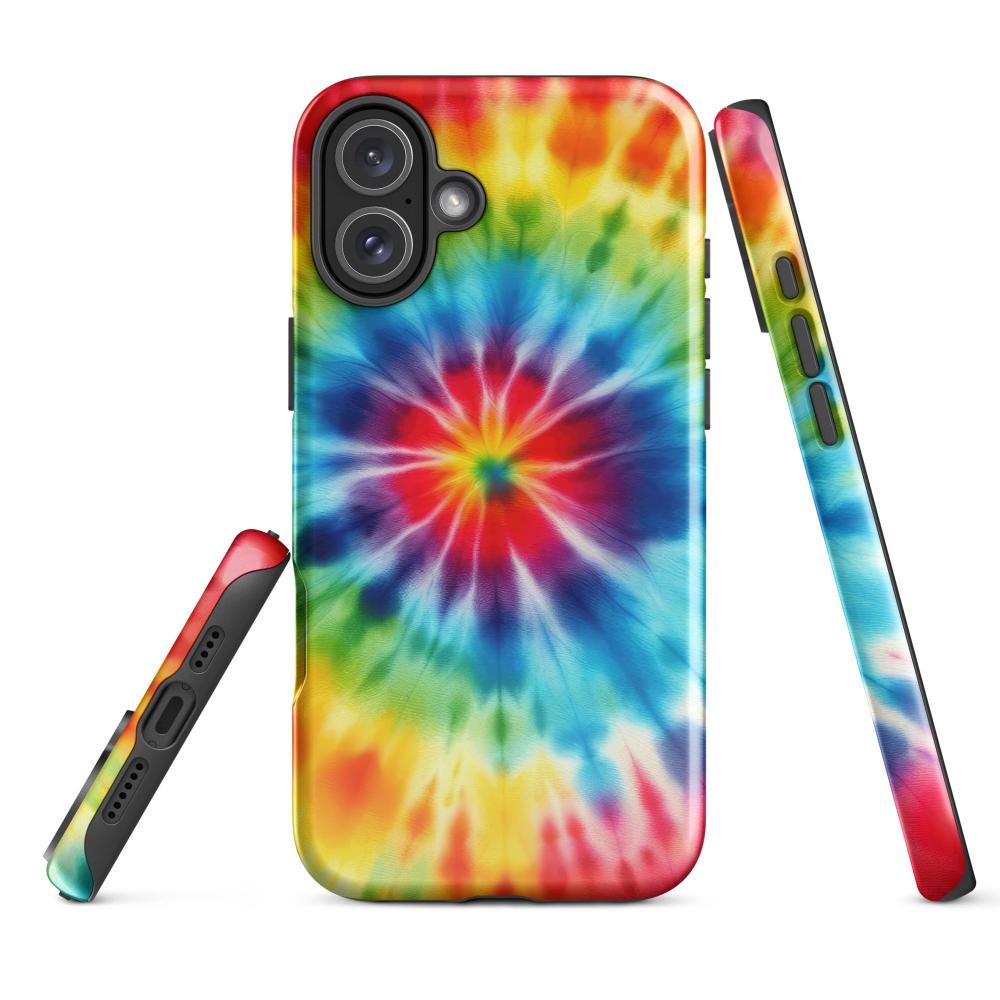 Tie Dye iPhone 16 Plus Tough Case - Glossy Finish - https://ascensionemporium.net