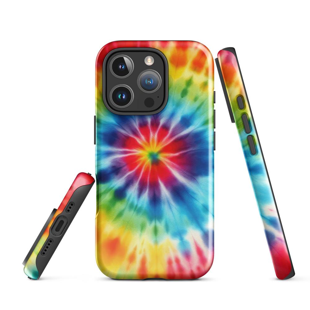 Tie Dye iPhone 16 Pro Tough Case - Glossy Finish - https://ascensionemporium.net