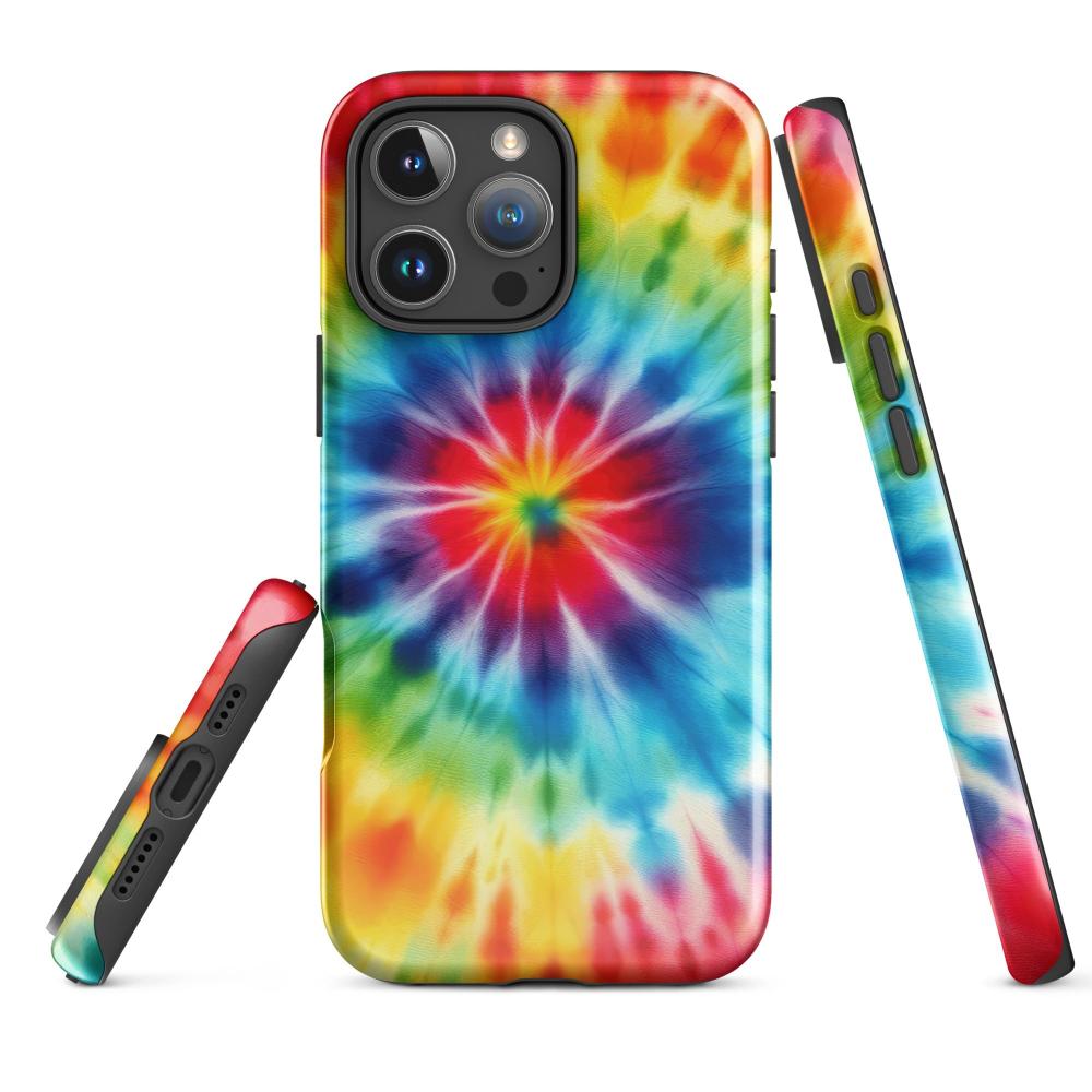 Tie Dye iPhone 16 Pro Max Tough Case - Glossy Finish - https://ascensionemporium.net