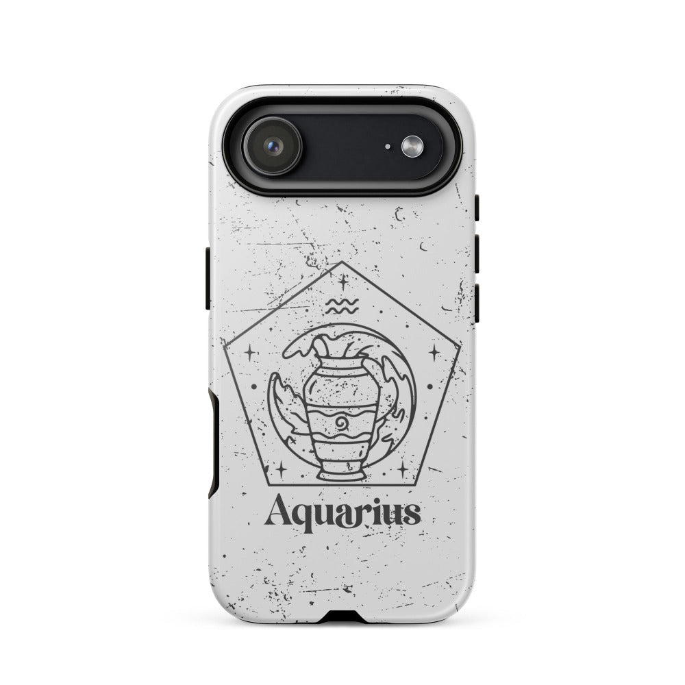 Aquarius Zodiac iPhone 17 Air Tough Case - Glossy Finish - https://ascensionemporium.net mockup