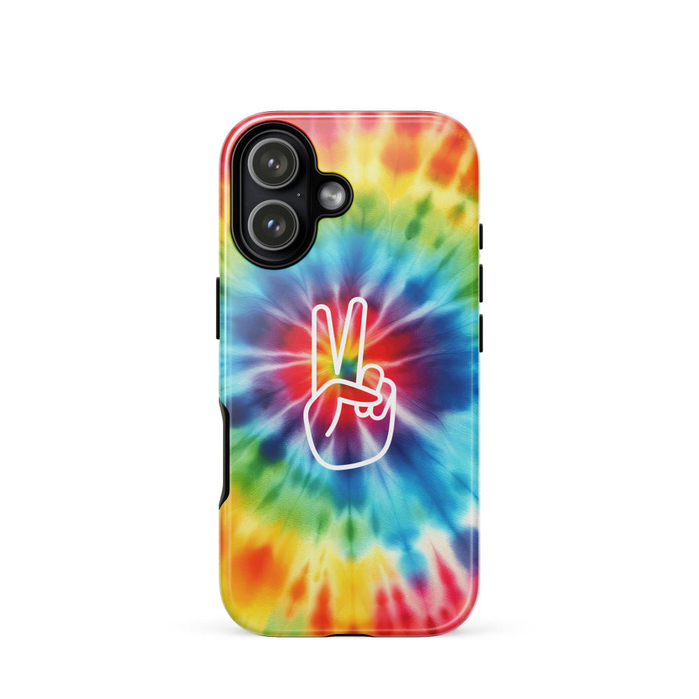 Tie Dye Peace Sign iPhone 17 Tough Case - Glossy Finish - https://ascensionemporium.net