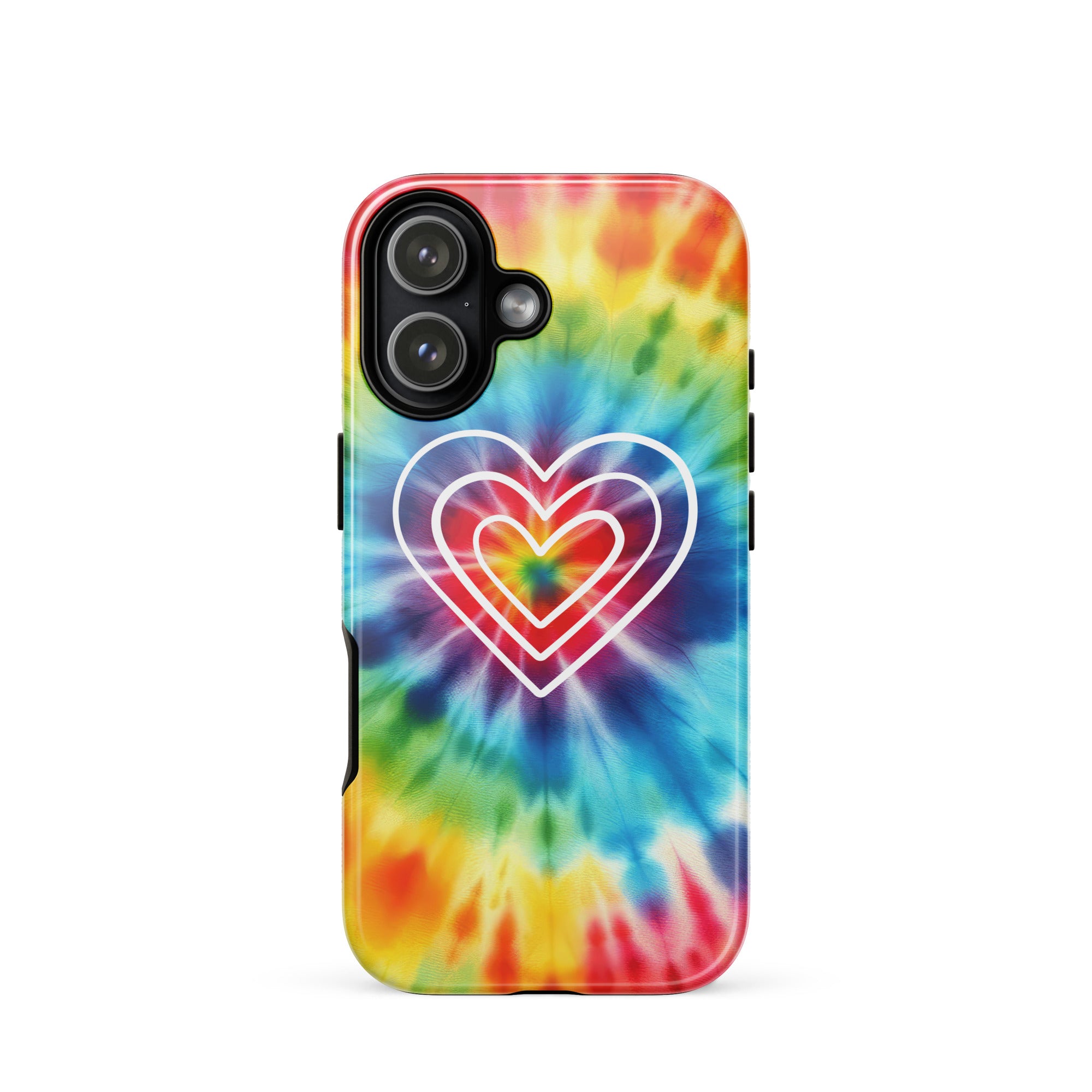 Tie Dye Hearts iPhone 17 Tough Case - Glossy Finish - https://ascensionemporium.net