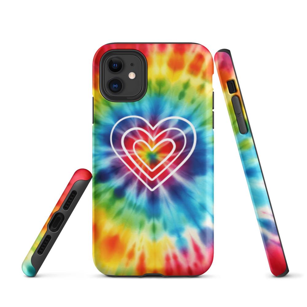 Tie Dye Hearts iPhone 11 Tough Case - Matte Finish - https://ascensionemporium.net