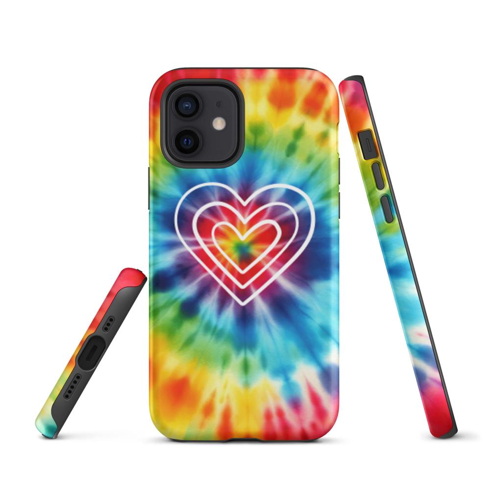 Tie Dye Hearts iPhone 12 Tough Case - Matte Finish - https://ascensionemporium.net