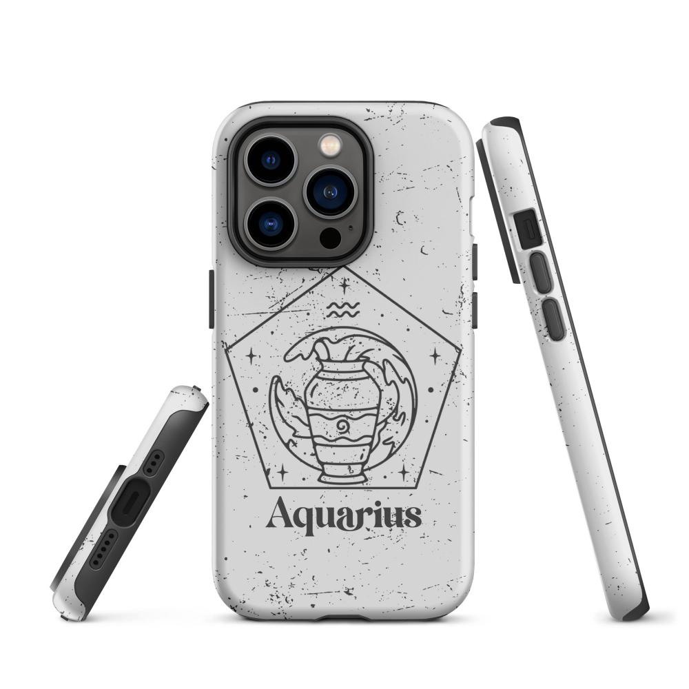 Aquarius Zodiac iPhone 14 Pro Tough Case - Matte Finish - https://ascensionemporium.net