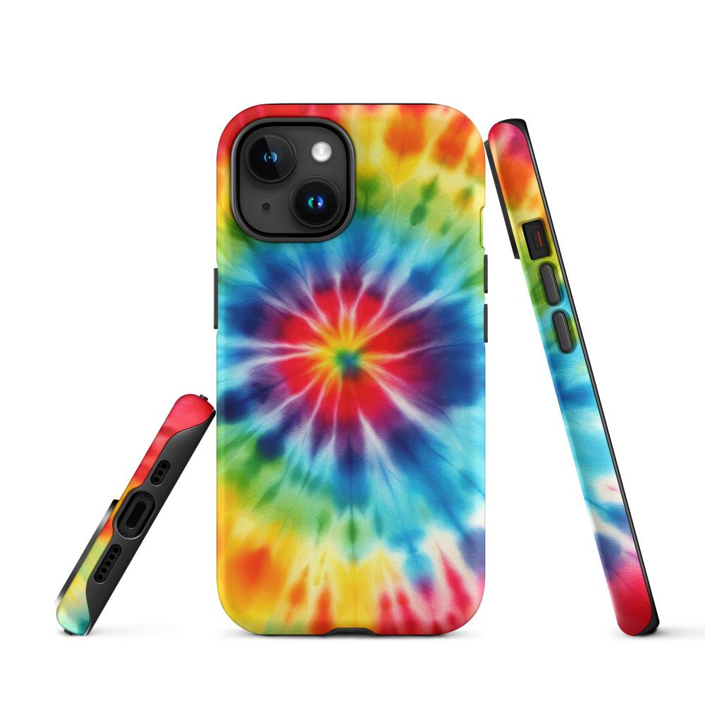 Tie Dye iPhone 15 Tough Case - Matte Finish - https://ascensionemporium.net