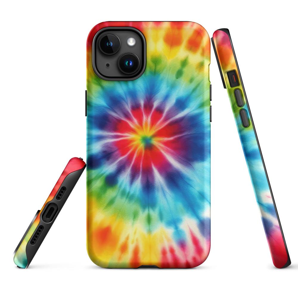 Tie Dye iPhone 15 Plus Tough Case - Glossy Finish - https://ascensionemporium.net