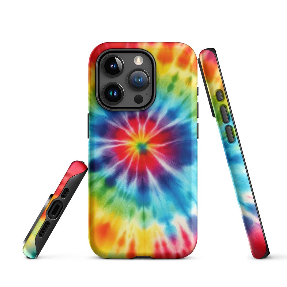 Tie Dye iPhone 15 Pro Tough Case - Matte Finish - https://ascensionemporium.net