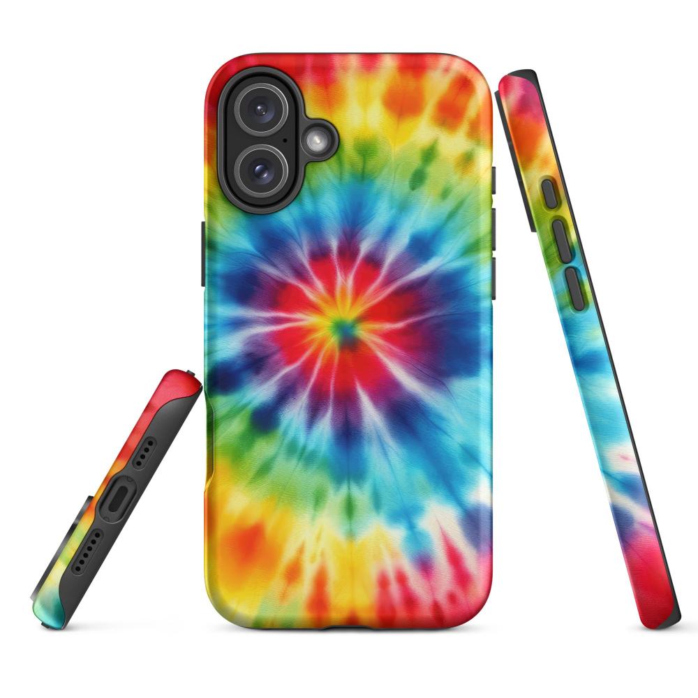 Tie Dye iPhone 16 Plus Tough Case - Matte Finish - https://ascensionemporium.net