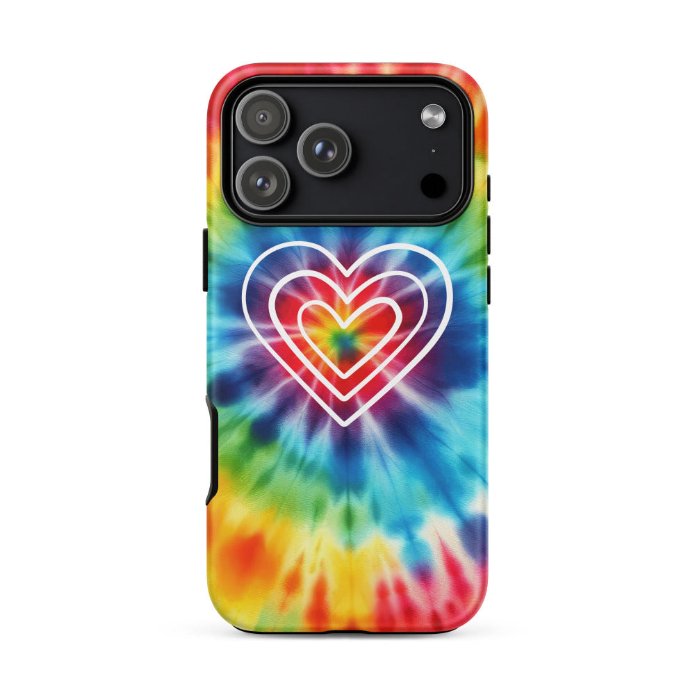 Tie Dye Hearts iPhone 17 Pro Max Tough Case - Matte Finish - https://ascensionemporium.net