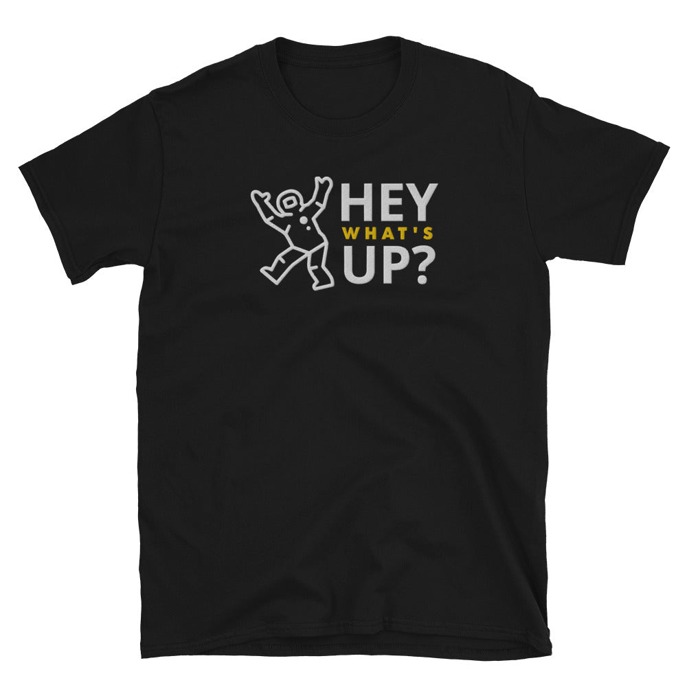 Hey What's Up Astronaut Embroidered TShirt - Black Color - https://ascensionemporium.net