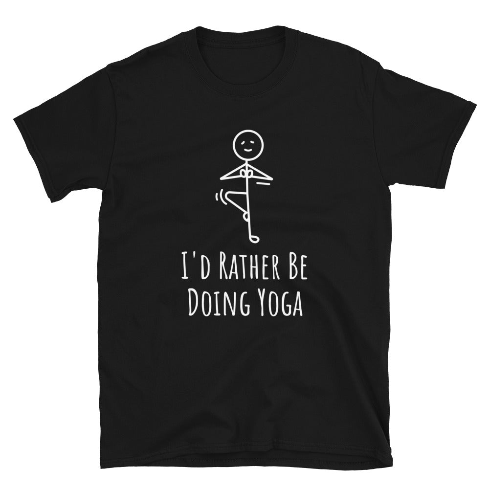 I'd Rather Be Doing Yoga TShirt - Black Color - https://ascensionemporium.net