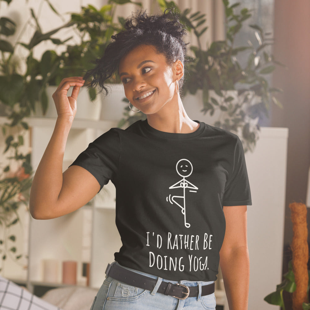 I'd Rather Be Doing Yoga TShirt - Black Color - https://ascensionemporium.net