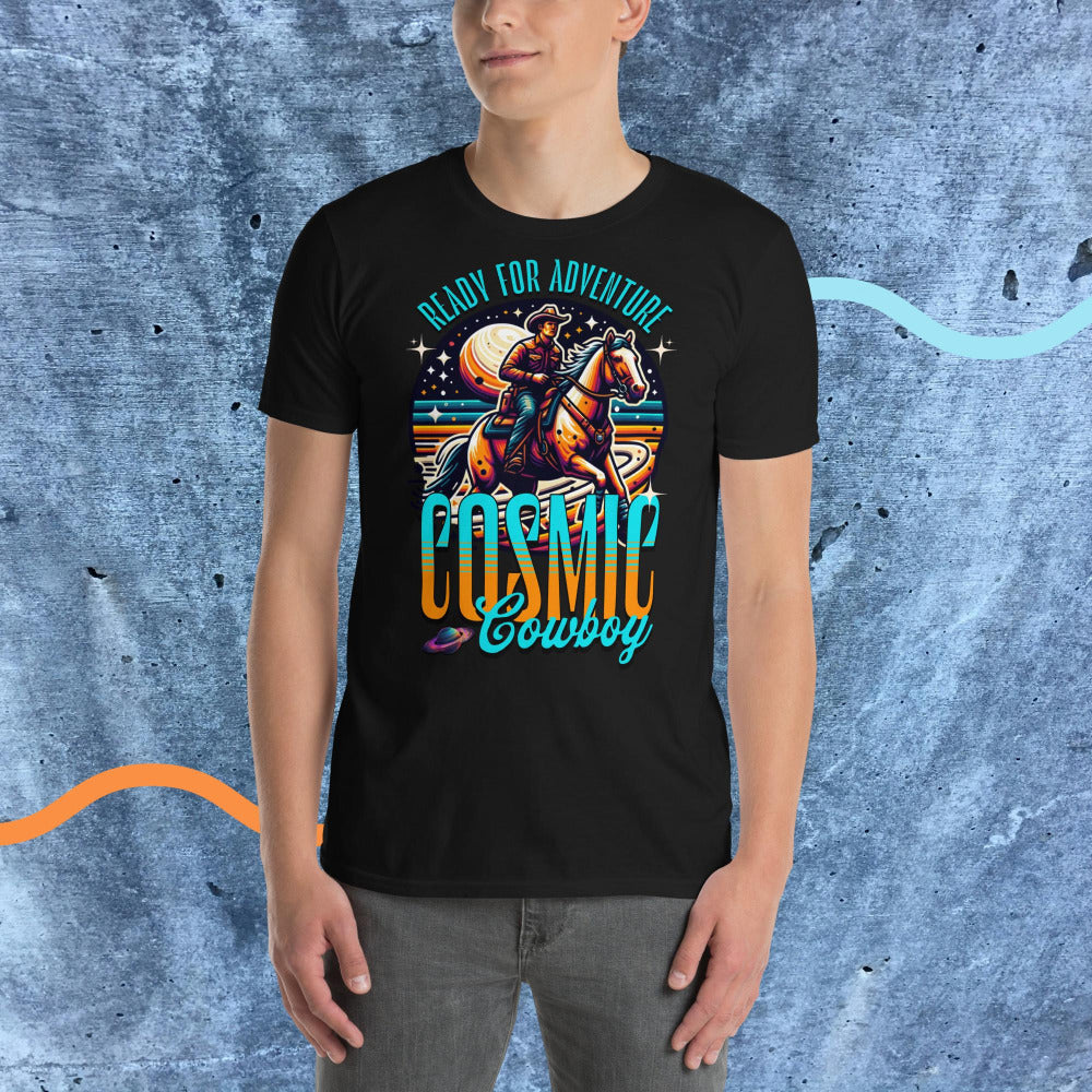 Cosmic Cowboy TShirt - Black Color - https://ascensionemporium.net