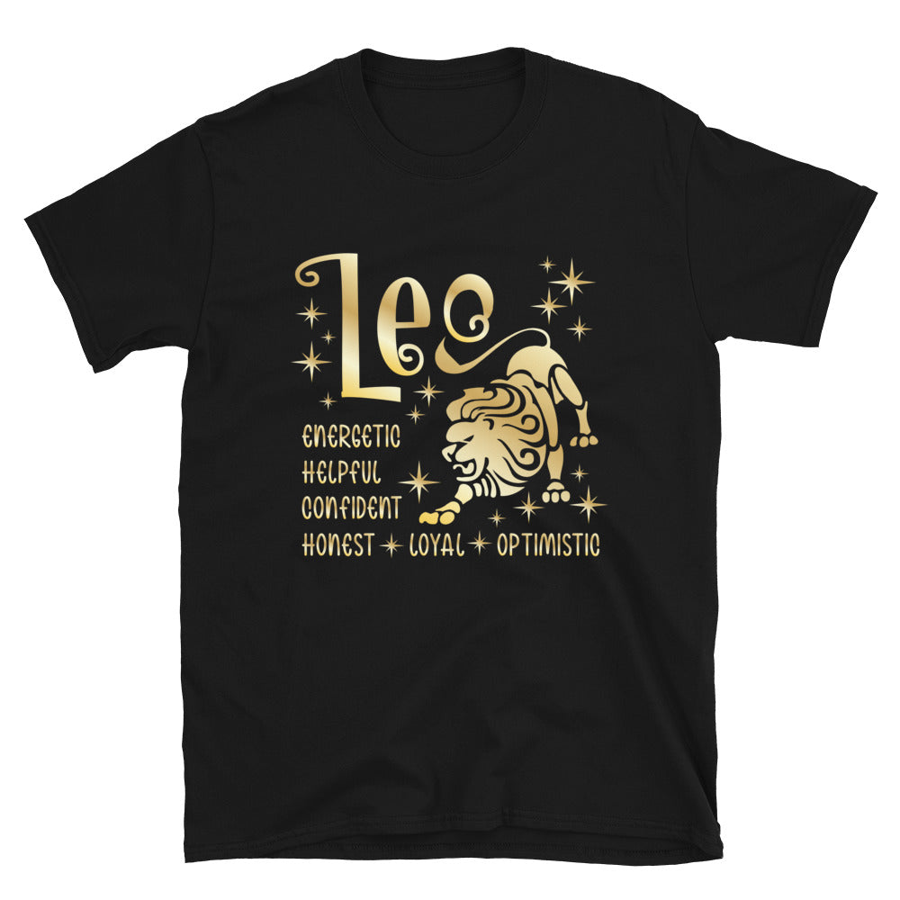 Leo Zodiac Positive Traits TShirt - Black Color - https://ascensionemporium.net