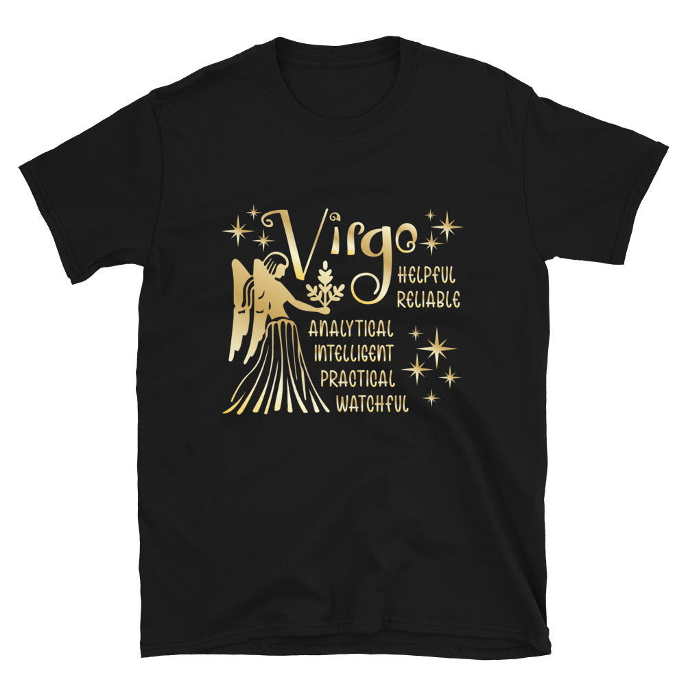 Virgo Zodiac Positive Traits TShirt - Black Color - https://ascensionemporium.net