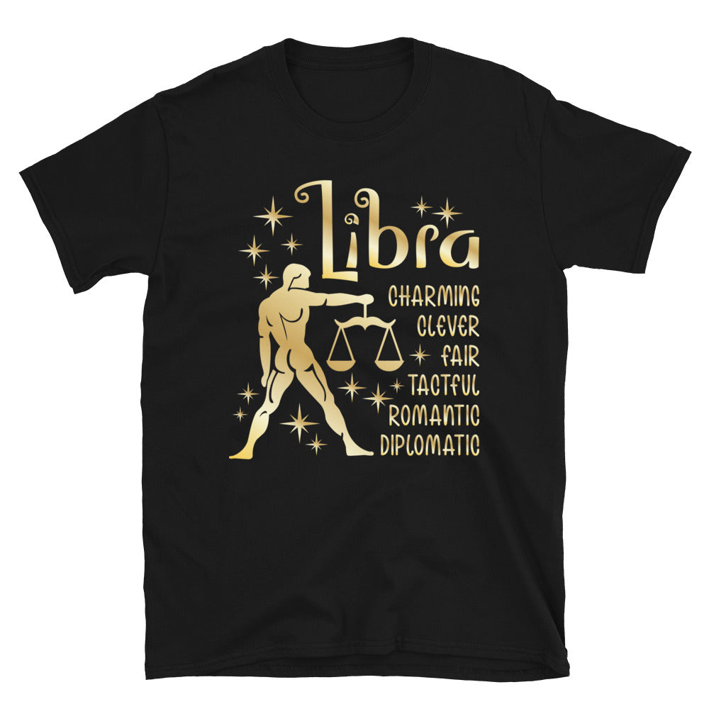 Libra Zodiac Positive Traits TShirt - Black Color - https://ascensionemporium.net