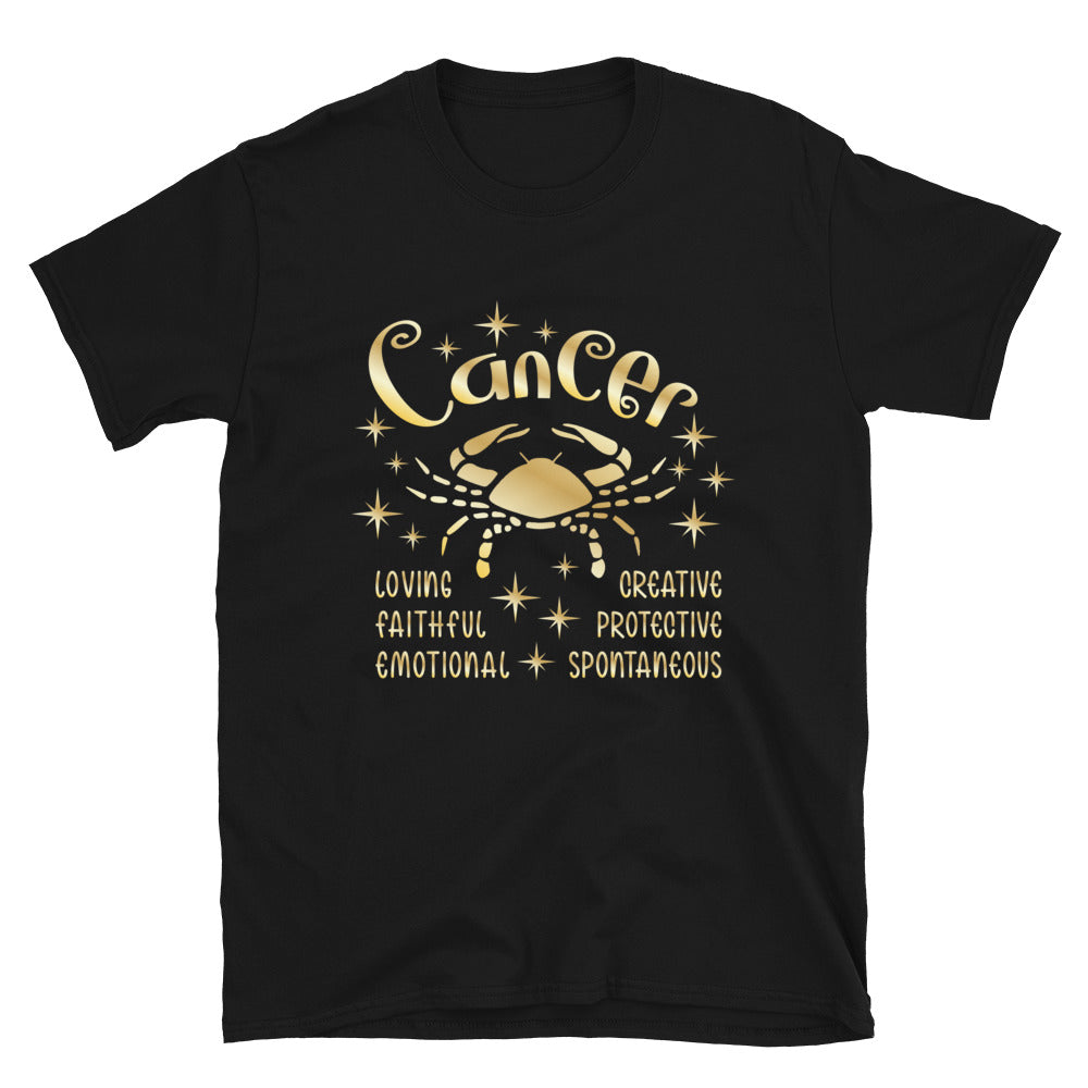 Cancer Zodiac Positive Traits TShirt - Black Color - https://ascensionemporium.net