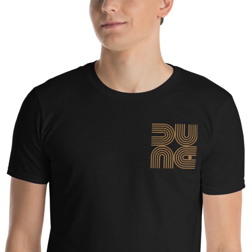 Dune Geometric Embroidered TShirt -Black Color - https://ascensionemporium.net