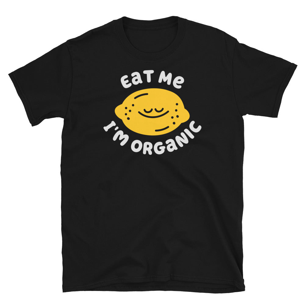Eat Me I'm Organic Lemon TShirt - Black Color - https://ascensionemporium.net 