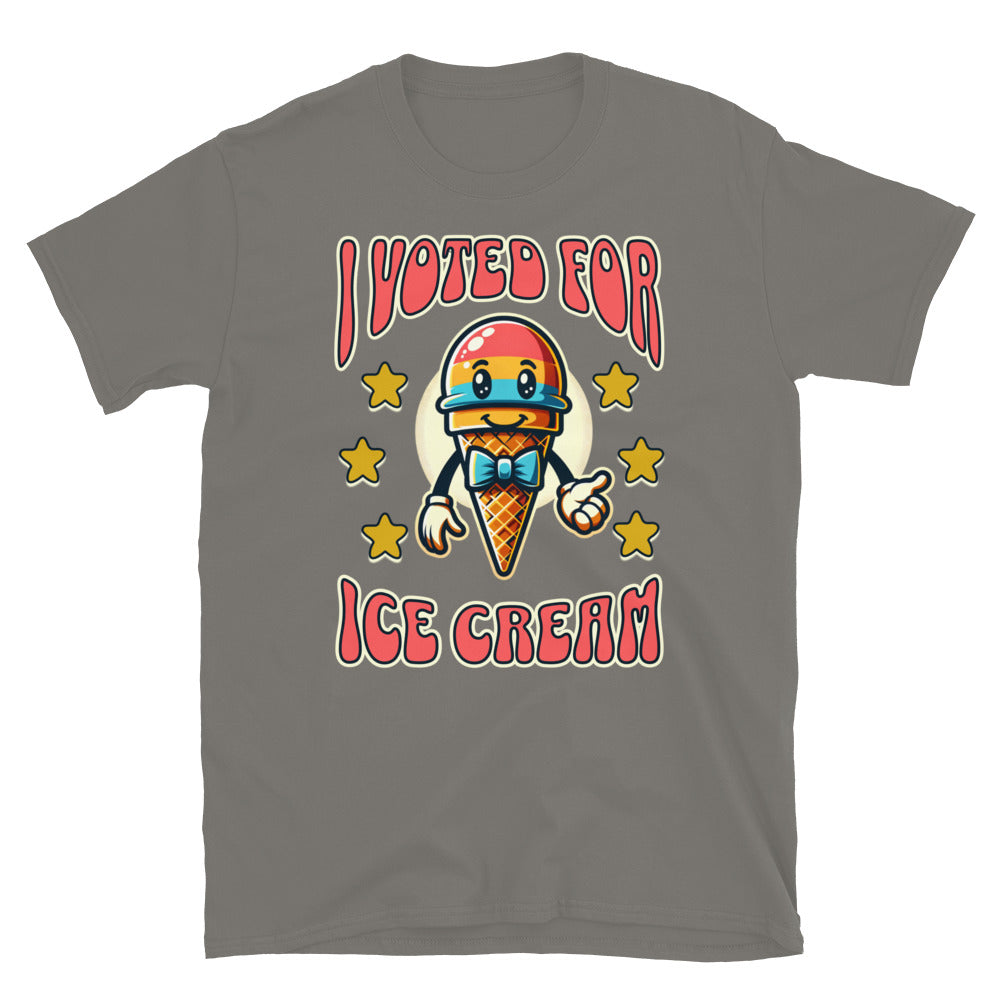 I Voted For Ice Cream TShirt - Charcoal Color - https://ascensionemporium.net