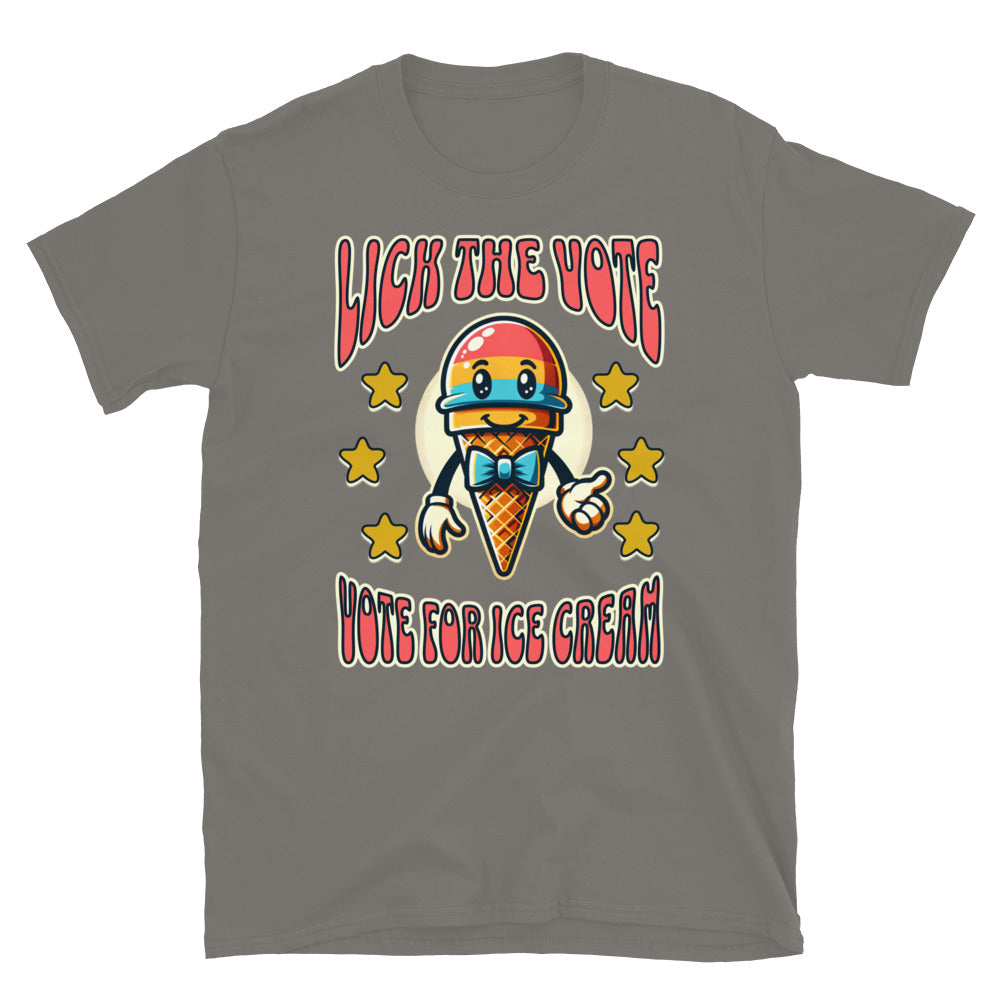 Lick The Vote Ice Cream TShirt - Charcoal Color - https://ascensionemporium.net