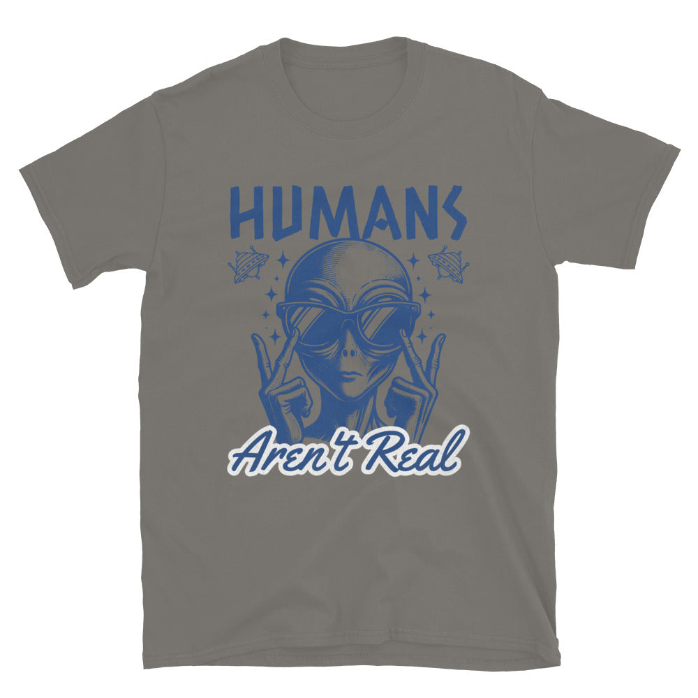 Humans Aren't Real Alien T-Shirt - Charcoal Color - https://ascensionemporium.net