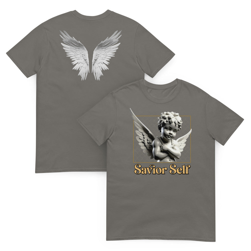 Savior Self Angel Wings TShirt - Charcoal Color - https://ascensionemporium.net