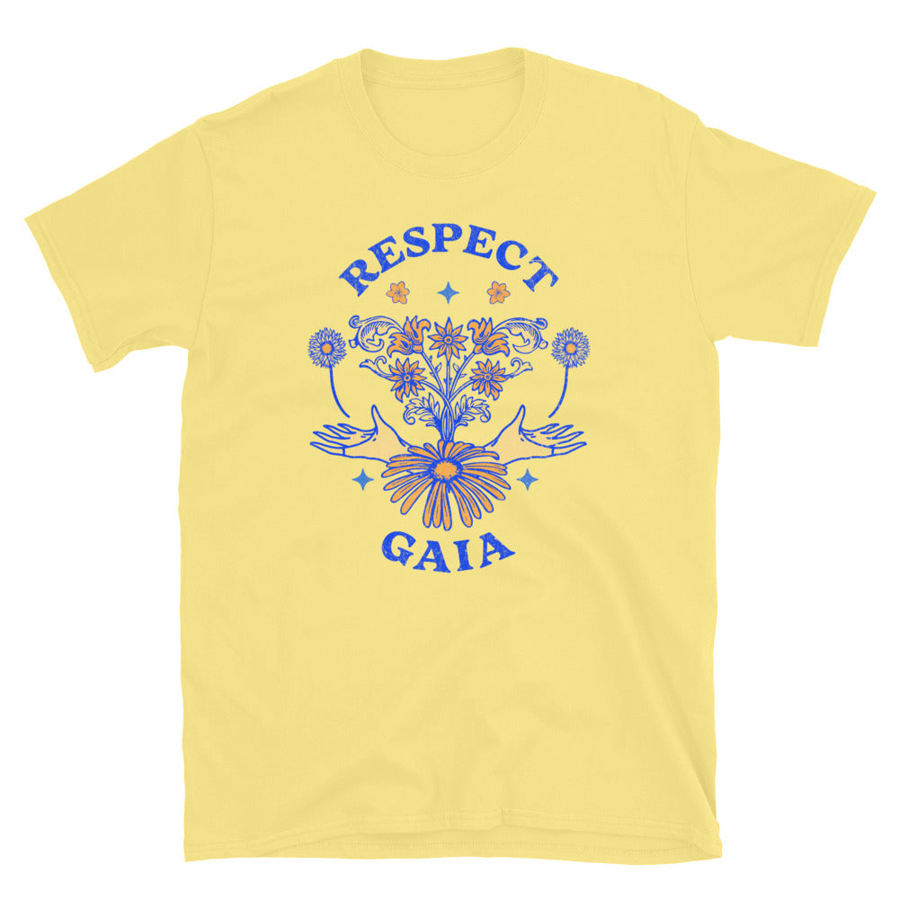 Respect Gaia TShirt - Cornsilk Color - https://ascensionemporium.net