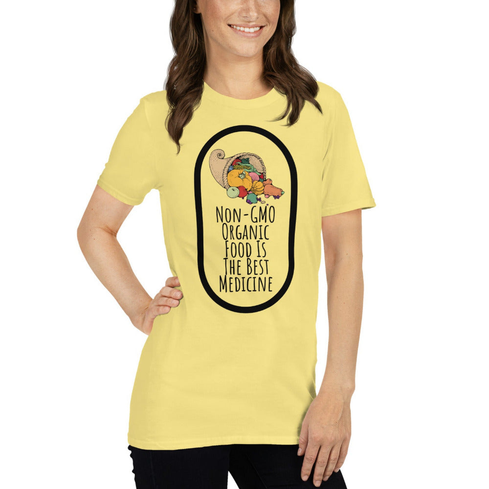 Non-GMO Organic Food Is The Best Medicine TShirt - Cornsilk Color - https://ascensionemporium.net