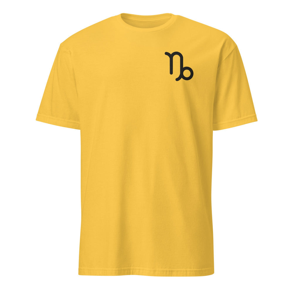 Capricorn Zodiac Embroidered TShirt - Daisy Color - https://ascensionemporium.net