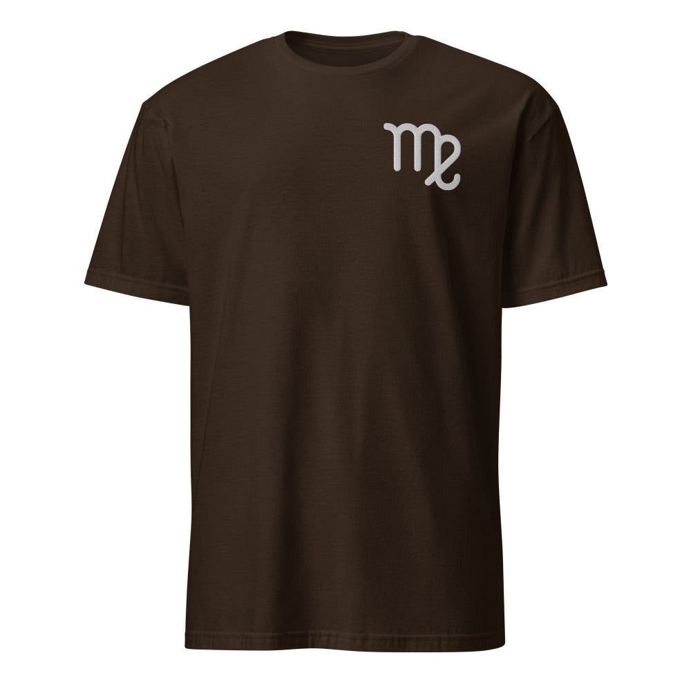 Virgo Zodiac Embroidered TShirt - Dark Chocolate Color - https://ascensionemporium.net