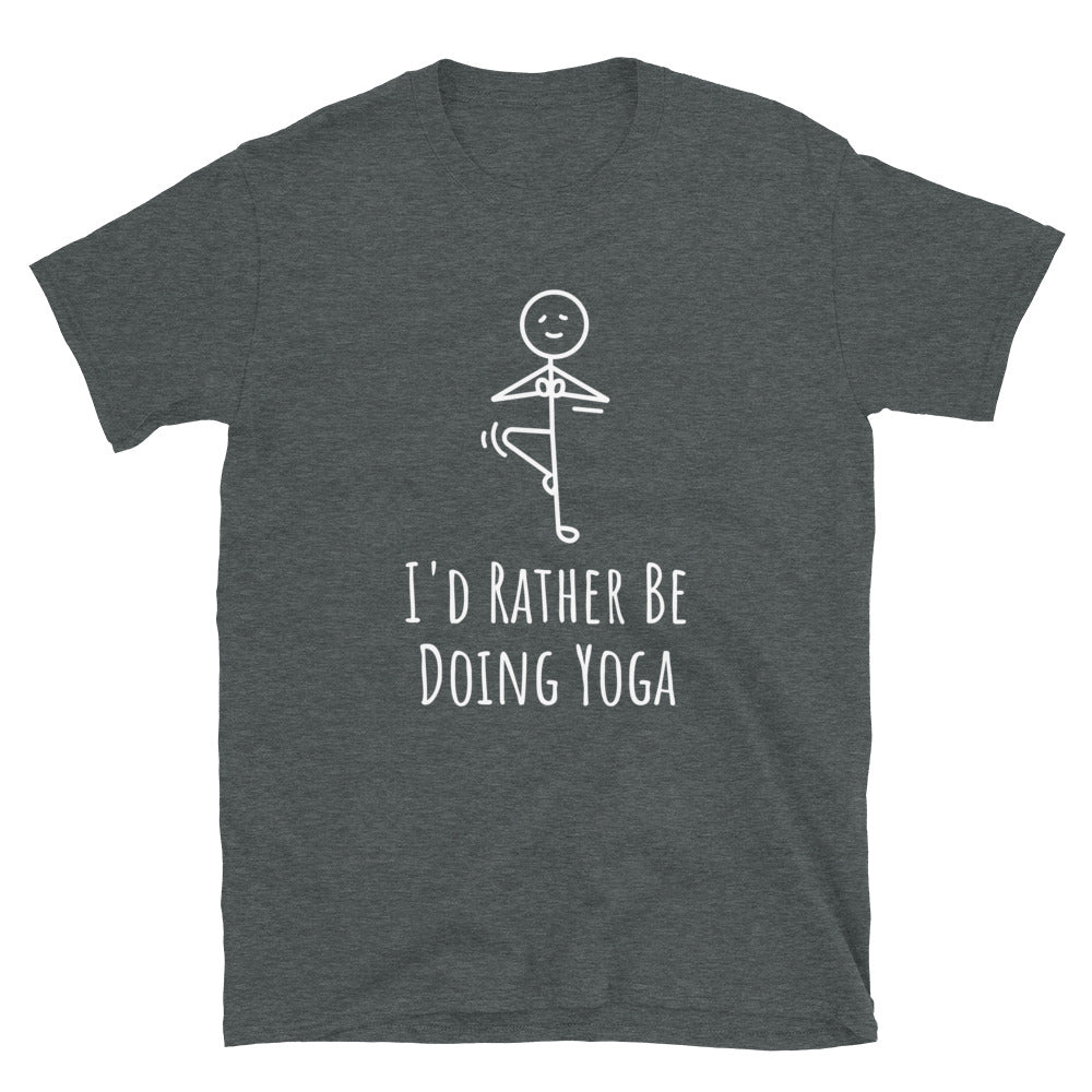 I'd Rather Be Doing Yoga TShirt - Dark Heather Color - https://ascensionemporium.net