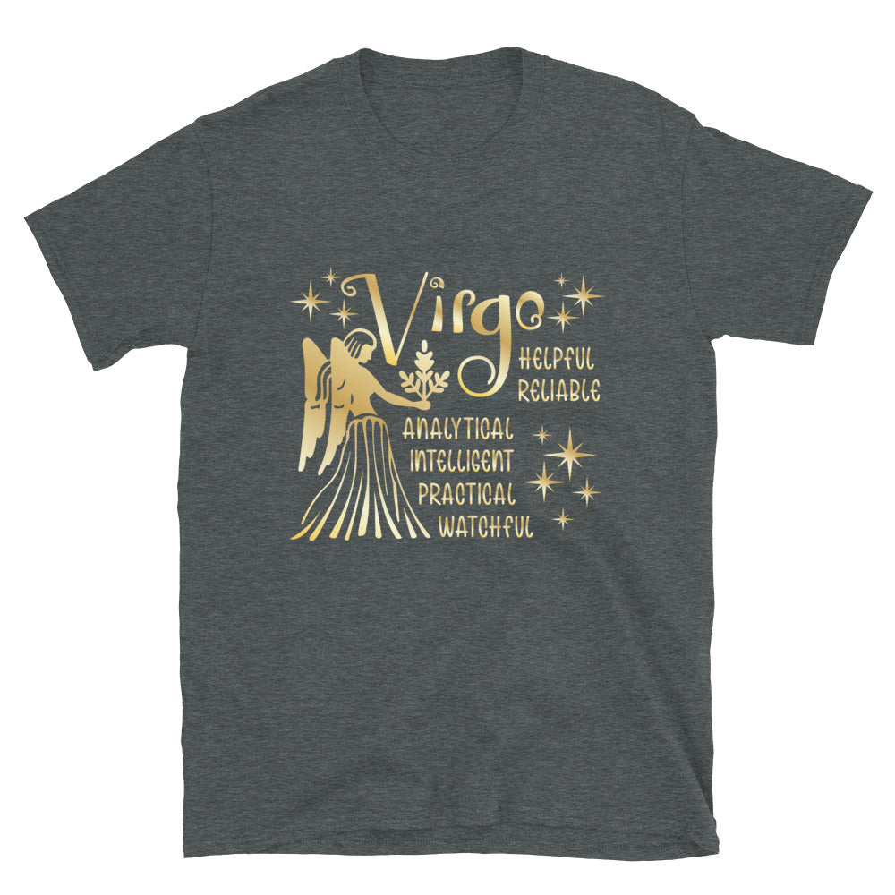 Virgo Zodiac Positive Traits TShirt - Dark Heather Color - https://ascensionemporium.net