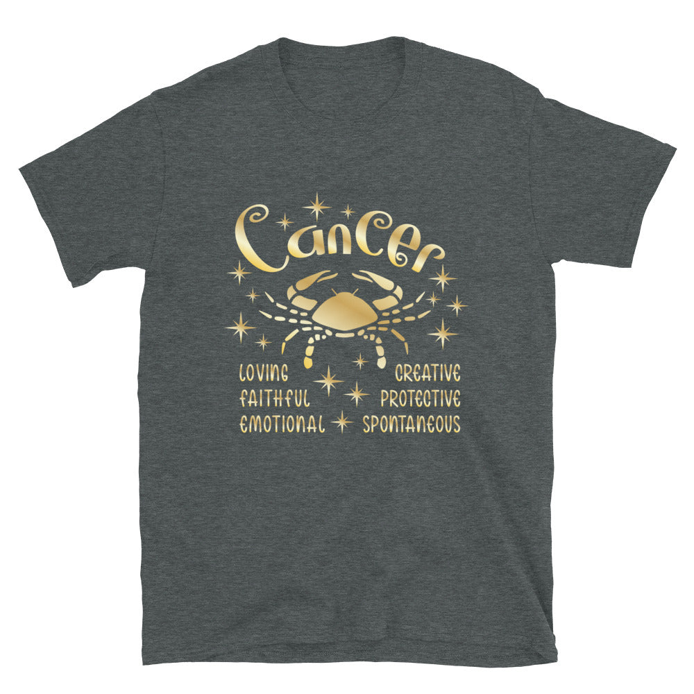 Cancer Zodiac Positive Traits TShirt - Dark Heather Color - https://ascensionemporium.net
