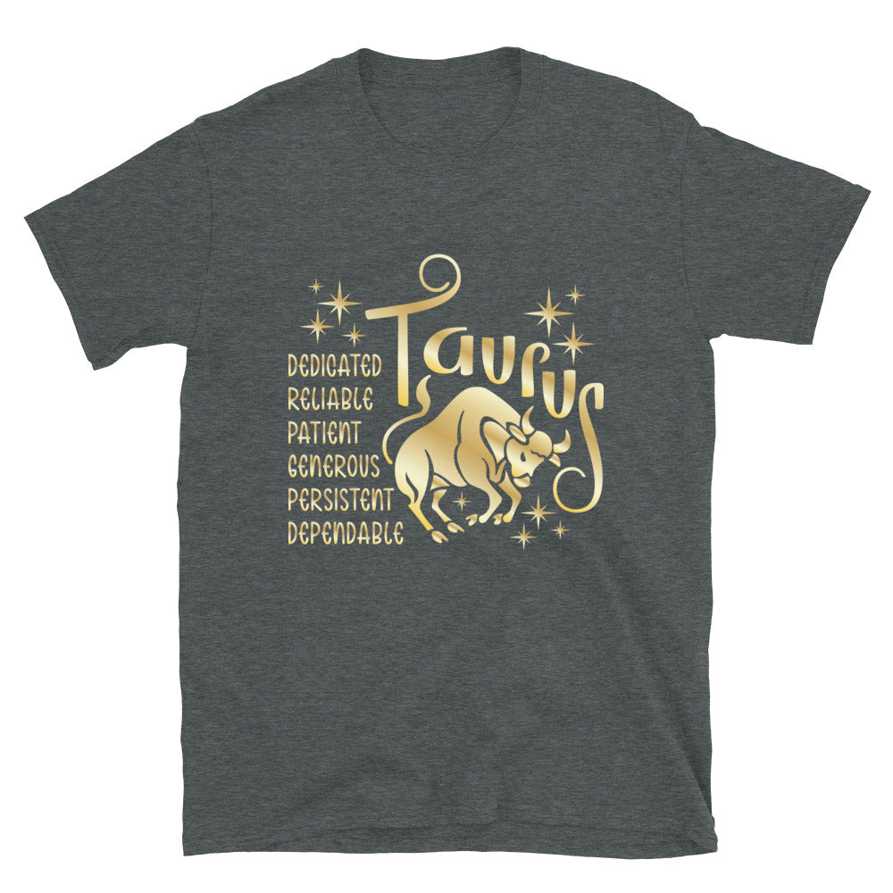 Taurus Zodiac Positive Traits TShirt - Dark Heather Color - https://ascensionemporium.net