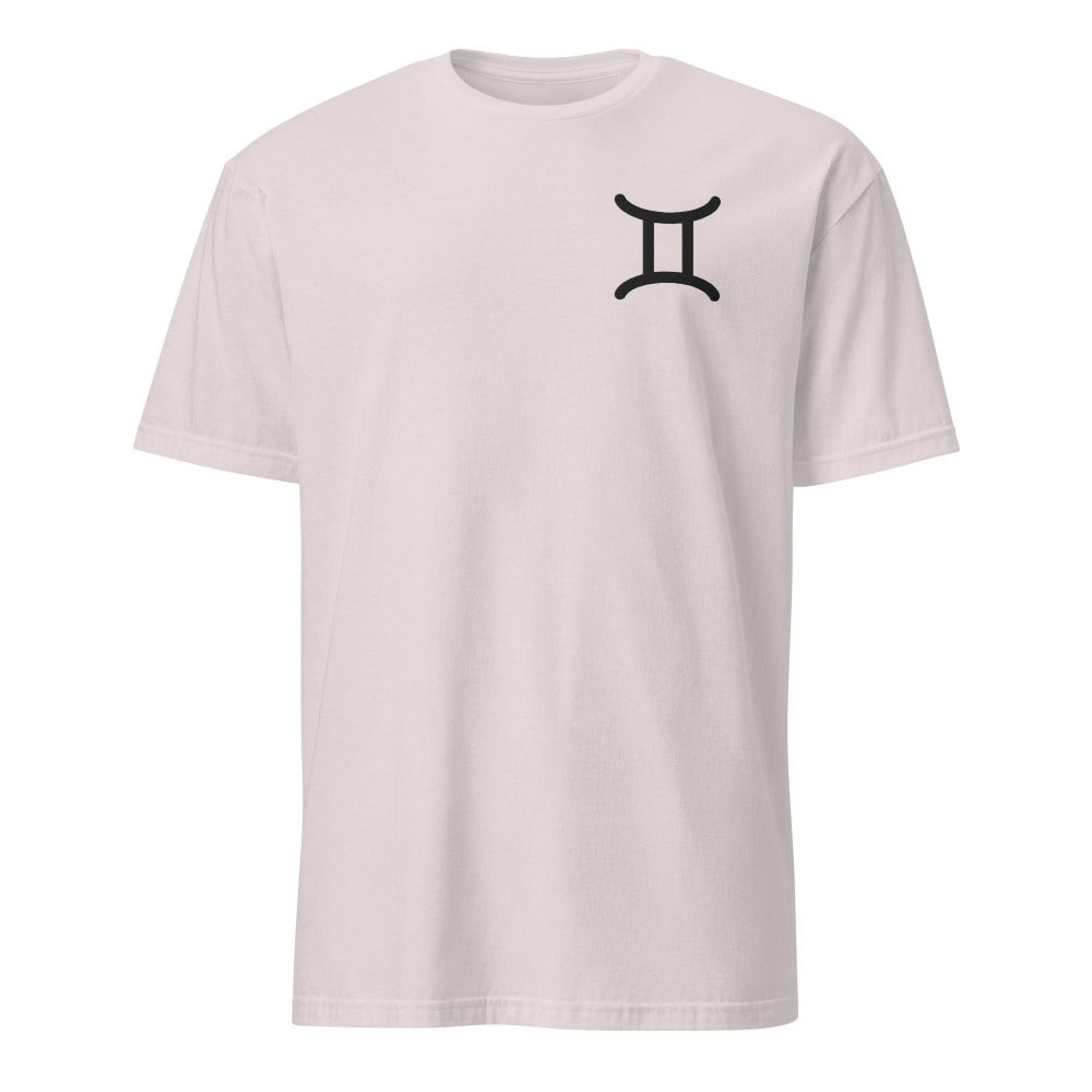 Gemini Zodiac Embroidered TShirt - Ice Grey Color - https://ascensionemporium.net
