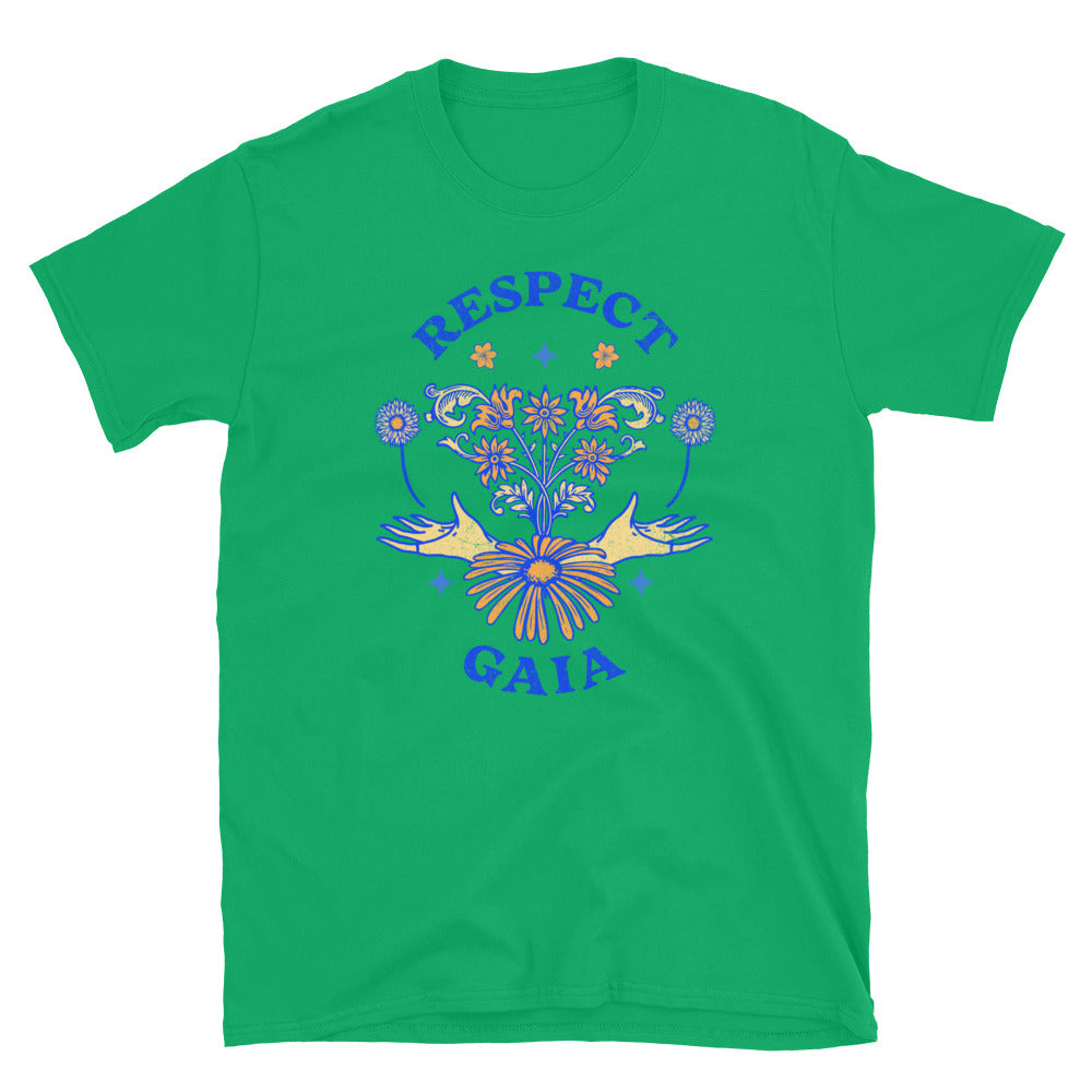 Respect Gaia TShirt - Irish Green Color - https://ascensionemporium.net