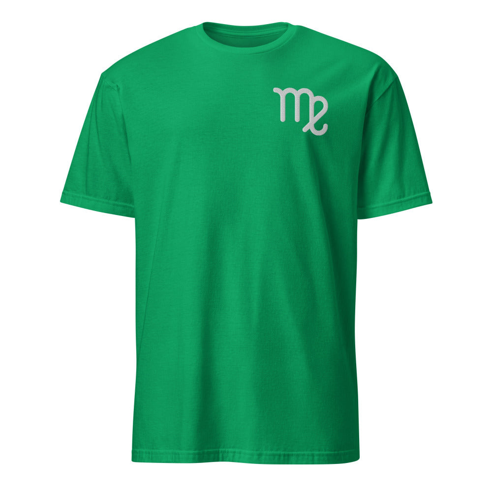 Virgo Zodiac Embroidered TShirt - Irish Green Color - https://ascensionemporium.net